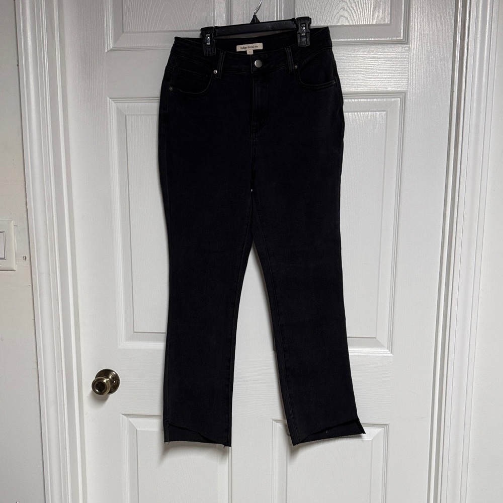 Classic Black Straight Leg Jeans for Women